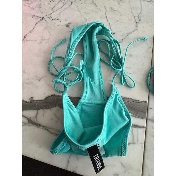 Triangl string bikini blue turquoise triangle top bottom XS - Picture 11 of 13